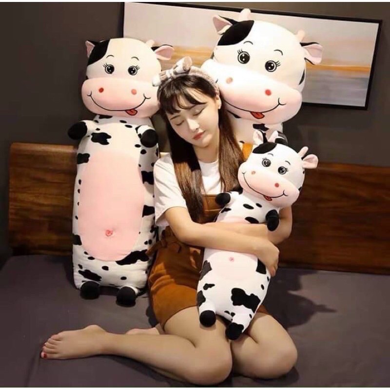 Gấu bông bò sữa cute size 1m2, gấu bông bò le lưỡi, bò sữa cười, Gấu Bông Cao Cấp Qùa Tặng Bạn Gái