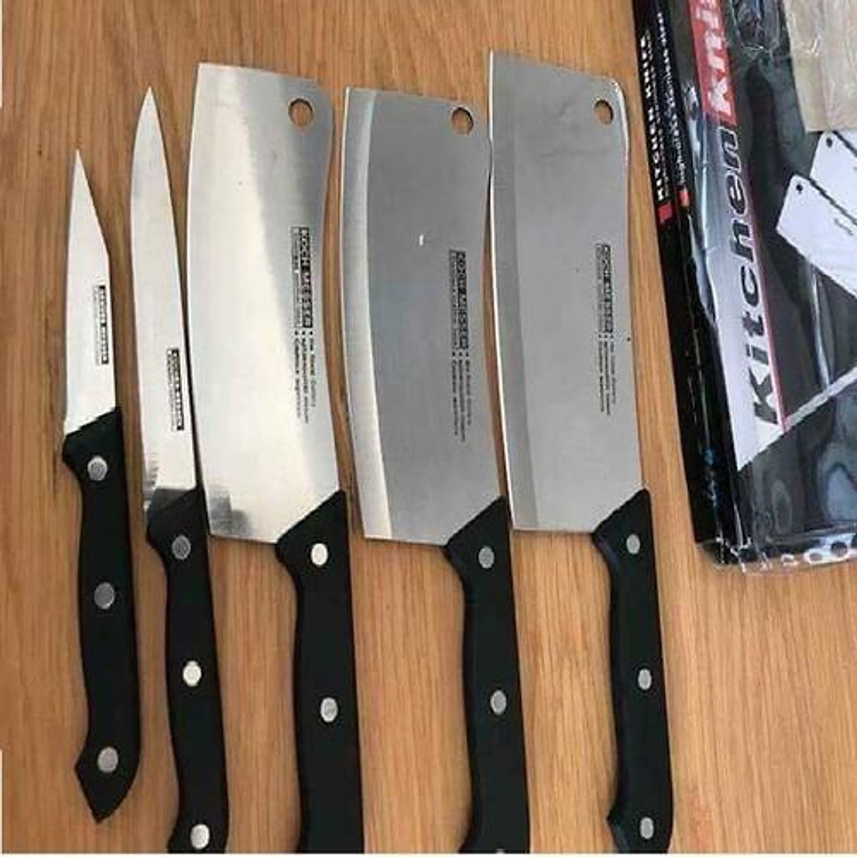 Bộ dao kitchen knife 5 món made in thái lan - bộ 5 dao thái lan