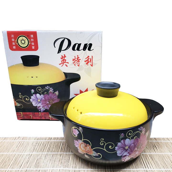 Nồi đất họa tiết hoa 4 lít