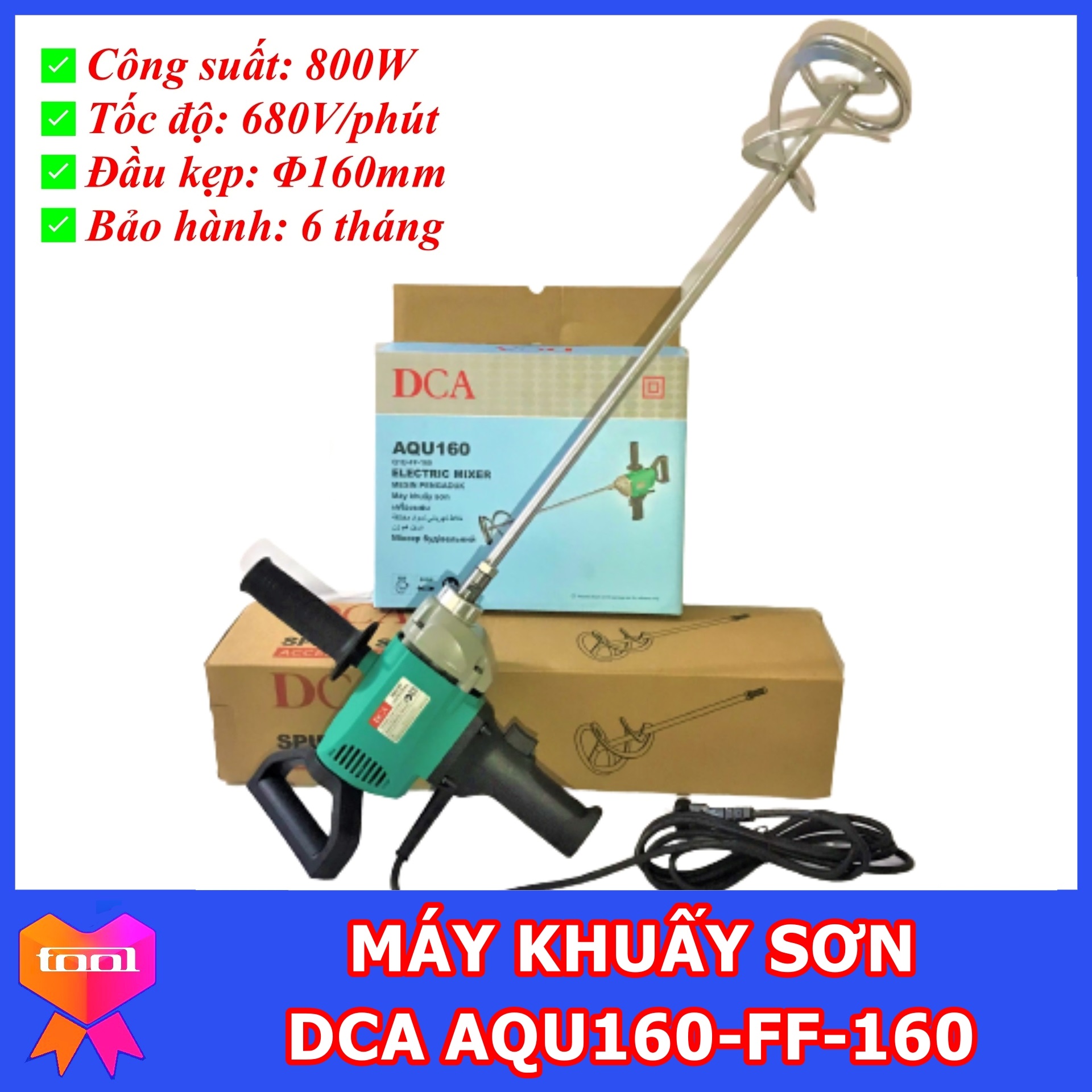 Máy trộn sơn - máy khuấy sơn dca aqu160 - hàng nội địa cao cấp - bảo hành 6 tháng
