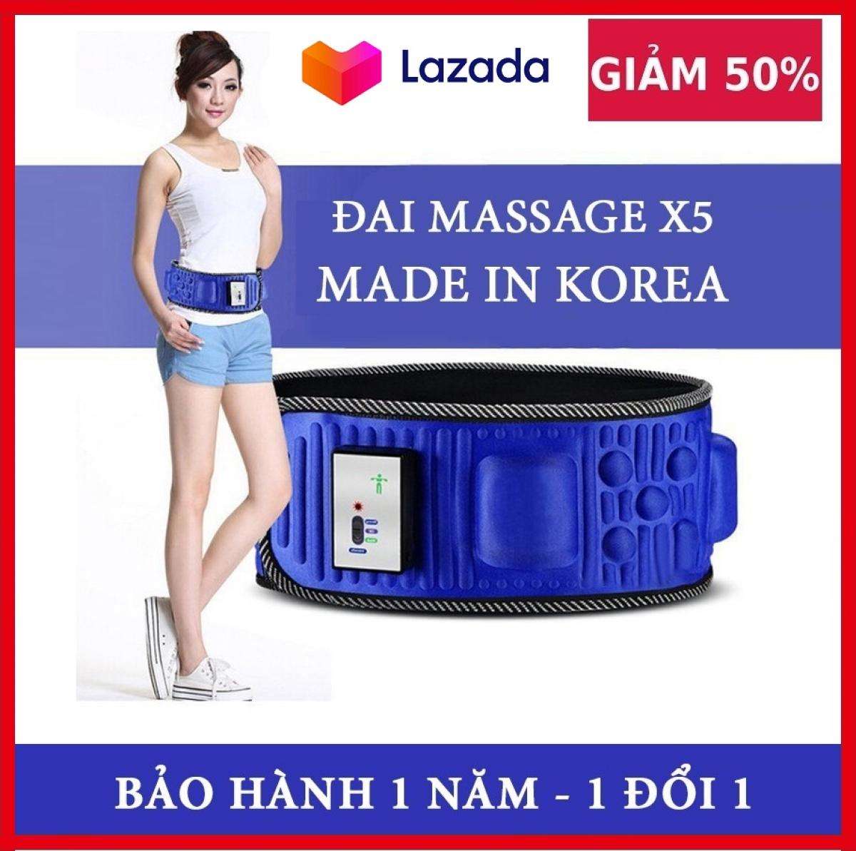 Đai massage rung tan mỡ giảm béo x5 giúp đánh tan mỡ bụng, đùi, hông, vai - hàng chất lượng