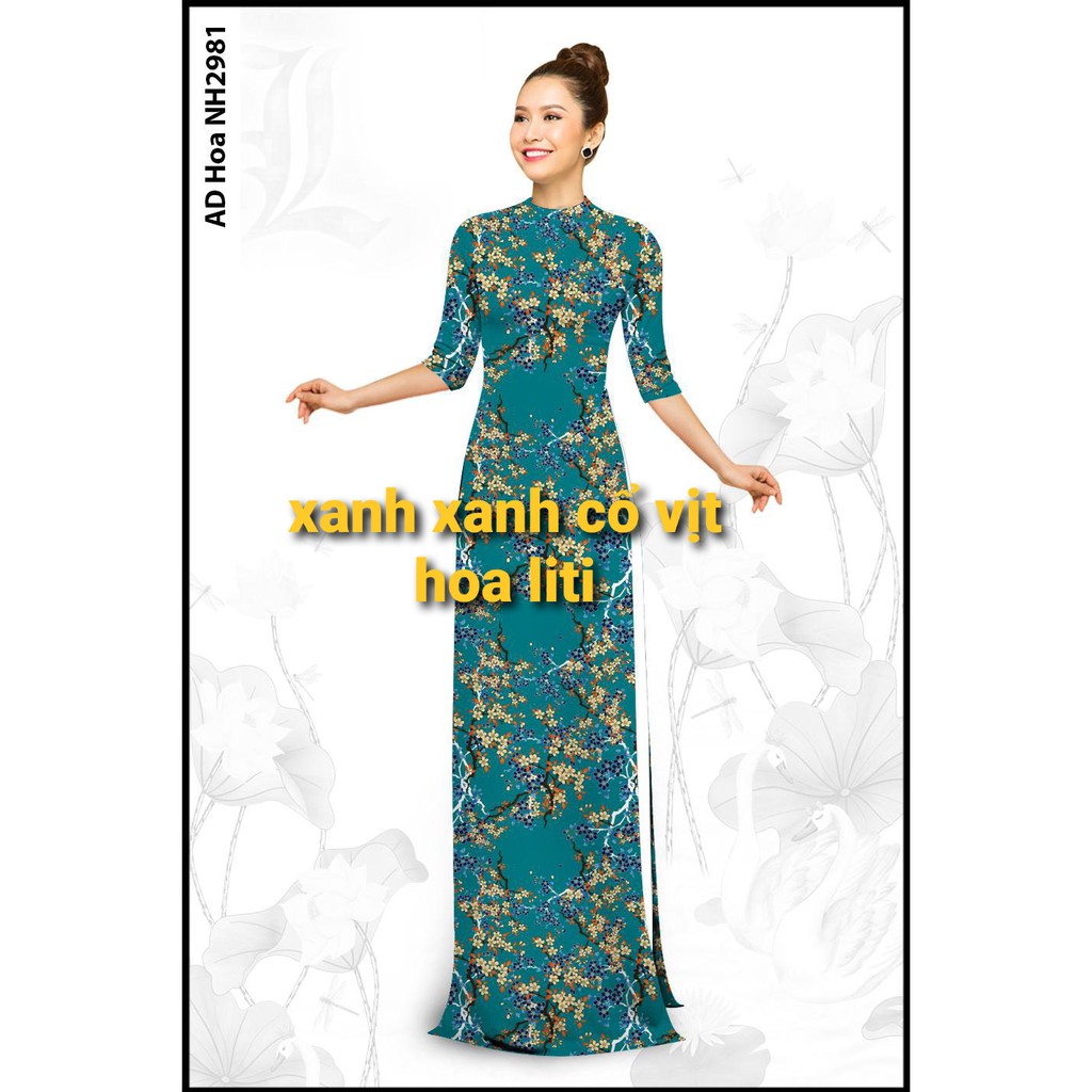 Áo dài truyền thống in 3d trên chất liệu lụa nhật siêu đẹp