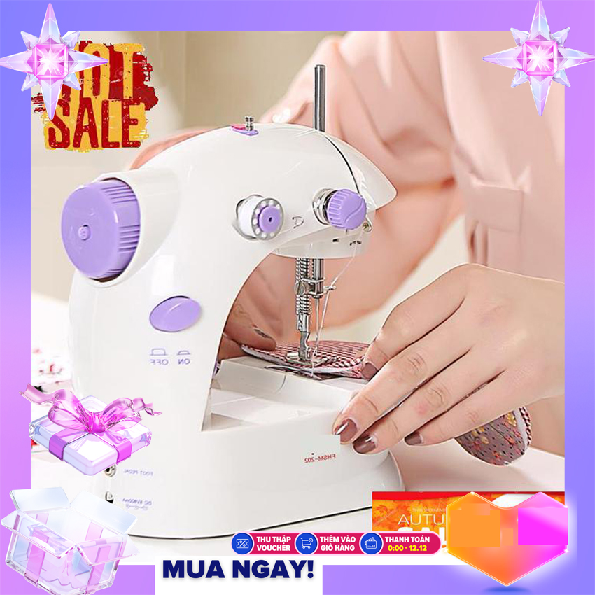 [HCM]Máy Khâu Mini Có Vắt Sổ Mẫu 2021 Máy May Mini Cao Cấp Tiện Lợi Hoạt Động Êm Ái Dễ Dàng Thao Tác Sử Dụng May Vá Riêng Cho Các Mẹ Tại Nhà.Bh 12Th Đổi Mới - Bảo Hành 1 Đổi 1 Bởi Nhà Bán Hàng ROAV ANKER