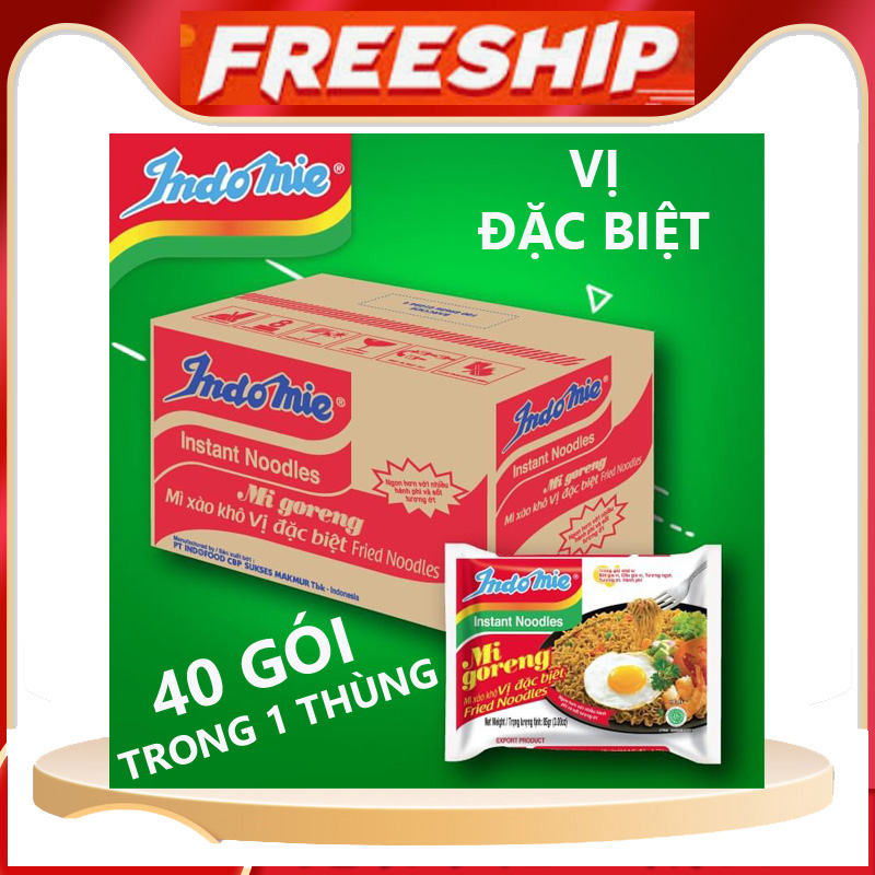 Mì xào khô mỳ trộn Indomie mì Goreng Ngon số 1 Thế Giới 5 gói vị đặc biệt - Cherrys Store