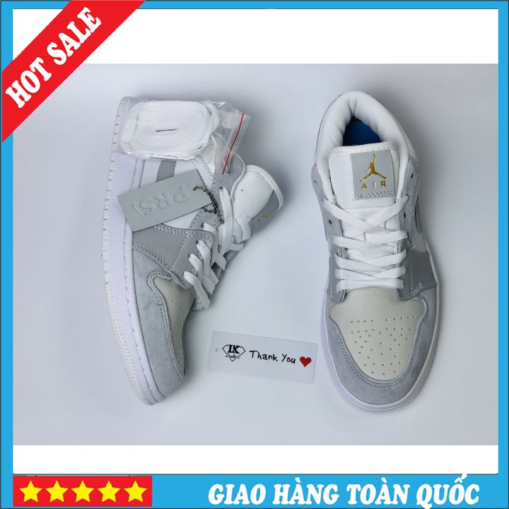 Giày sneaker jdan 1 paris 🍓xả kho🍓 xám cao cấp full size nam nữ
