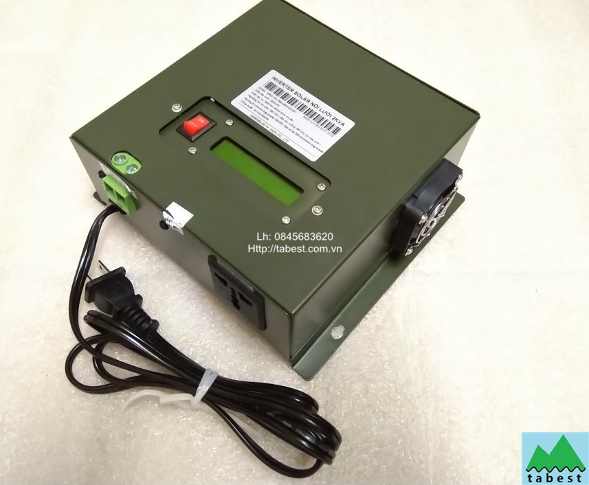 Máy Inverter chạy trực tiếp tấm Pin ra 220Vac 1600W không cần ắc quy Nối lưới