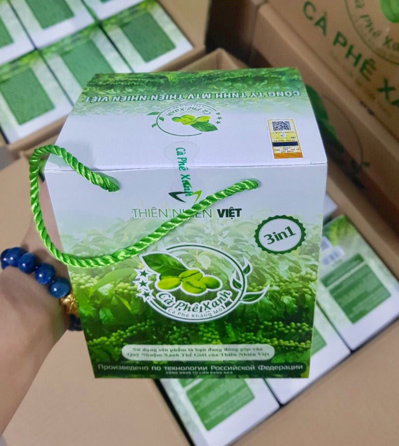 SỈ 5 HỘP CÀ PHÊ XANH GIẢM CÂN ( HỘP LỚN LOẠI 30 GÓI)