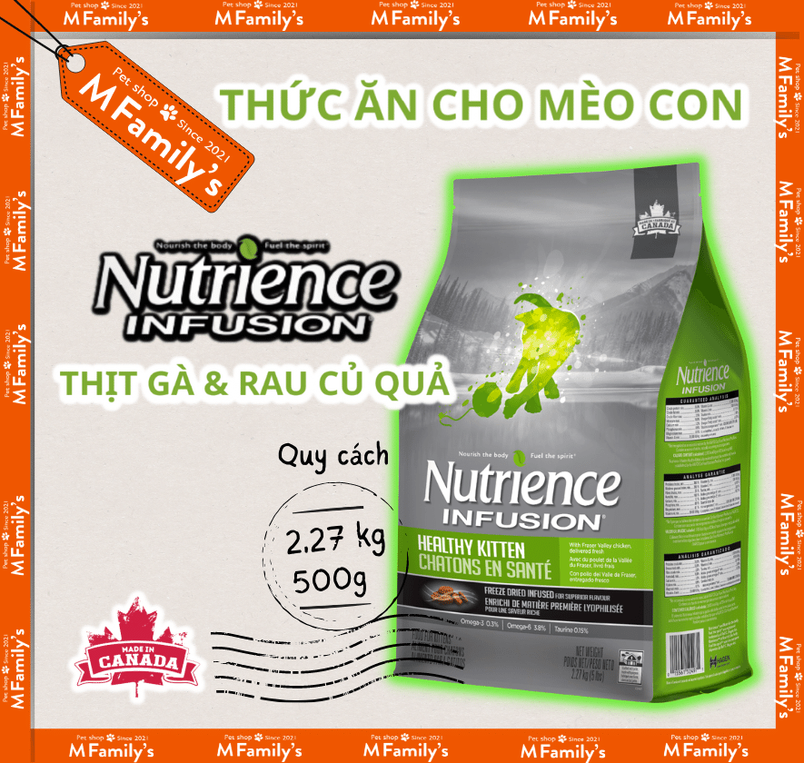 Hạt cho mèo con Nutrience Infusion Kitten - Thức ăn cho mèo con từ 2 đến 12 tháng tuổi