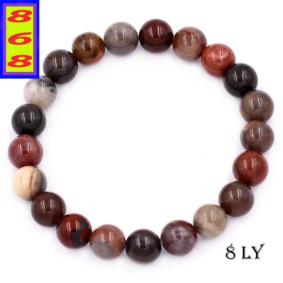 Chuỗi hạt đeo tay gỗ hóa thạch 8 ly 10 ly 12 ly 14 ly 16 ly - hợp tất cả các mệnh - chuỗi tay phong thủy 868