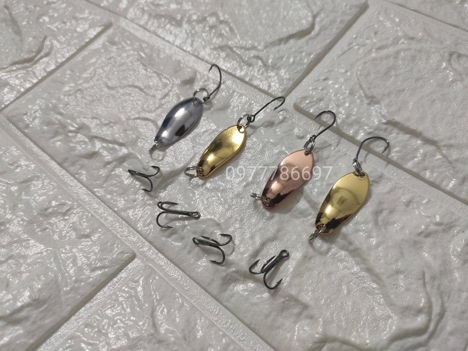 combo 4 mồi thìa 2.2g kèm 4 móc 3 tiêu