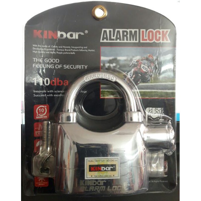 Ổ khóa chống trộm, ổ khóa báo động, ổ khóa hú to kinbar 3 chìa, cực chắc