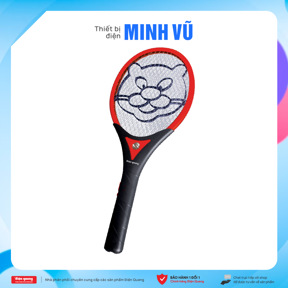 Vợt muỗi điện quang đq emr01 blr - bảo hành 12 tháng