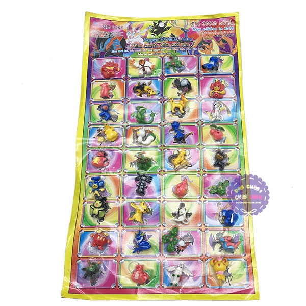 Vỉ thú pokemon 36 con vật mô hình khác nhau nhiều size