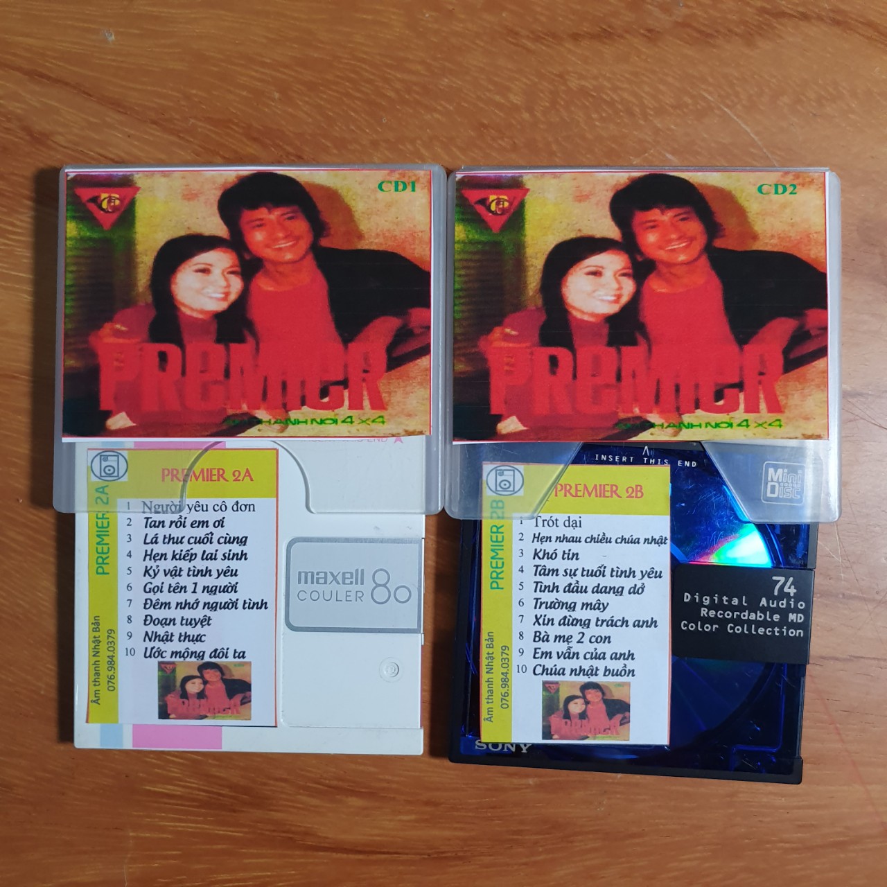 Combo 2 Đĩa MD Băng Nhạc Premier số 2 - Ghi Âm Trước 1975