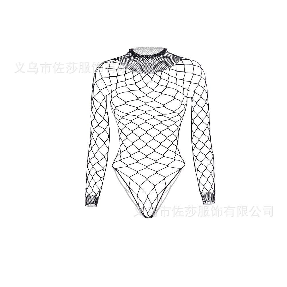 -A Đồ Lót Sexy Kiểu Mới Áo Lưới Một Mảnh Lưới Đánh Cá Lỗ Rách Âu Mỹ Ngoại Thương Một Mảnh Đồ Lót Gợi Cảm Rỗng w528