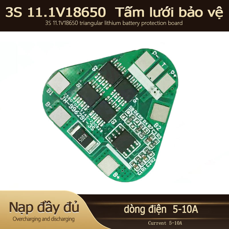 Bảng bảo vệ pin lithium 3S 18650 BMS Phụ kiện pin 11.1V công cụ điện bảng mạch bảo vệ pin điện