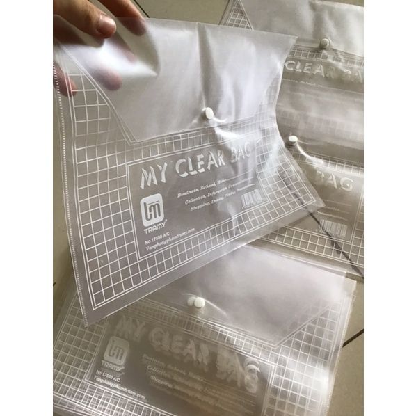 Sỉ 100 chiếc--túi khuy bấm - túi clear khổ a khổ f