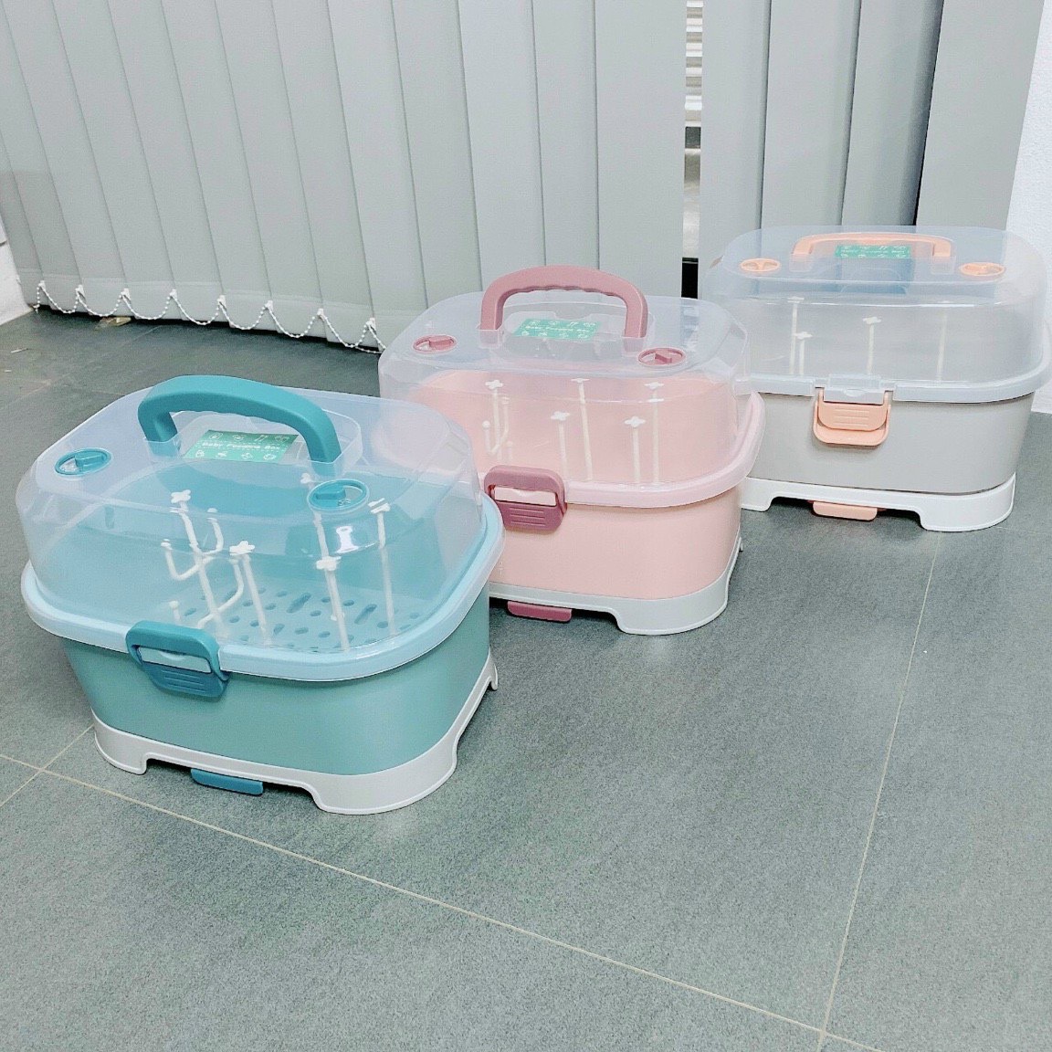 Giá Khay Úp Bình Sữa Jupin MẪU MỚI Có Van Thông Thoáng Tránh Hầm Bí