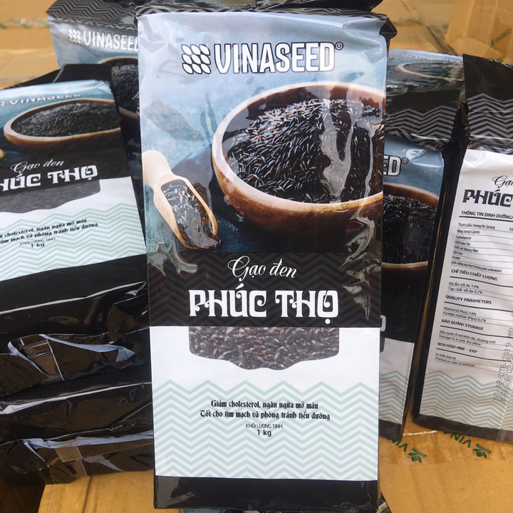 [Combo 5 túi] Gạo lứt đen Phúc Thọ Vinaseed túi hút chân không bảo quản lâu