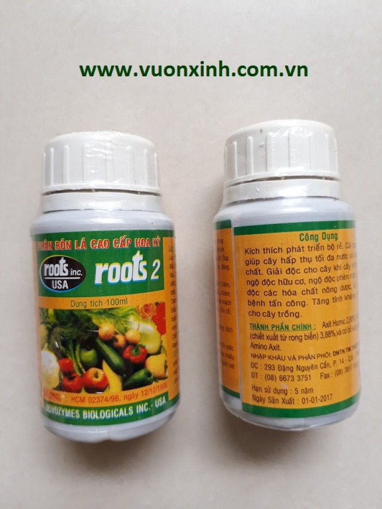 Phân bón lá cao cấp Hoa Kỳ ROOTS 2 (100ml)