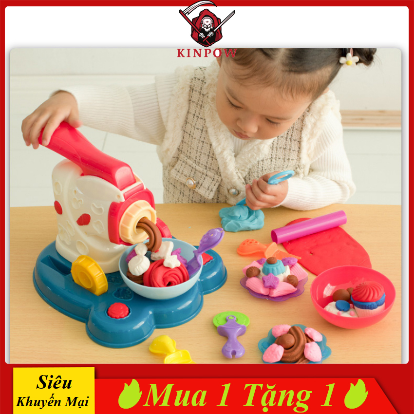 Đồ Chơi Đất Nặn KINPOW Bộ Làm Bánh Đất Sét Tạo Món Ăn, Sáng Tạo Nguyên Liệu Nấu Ăn Phong Phú