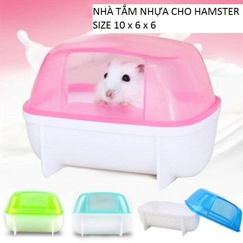NHÀ TẮM NHỰA CHO HAMSTER SIZE 11 X 8 X 8