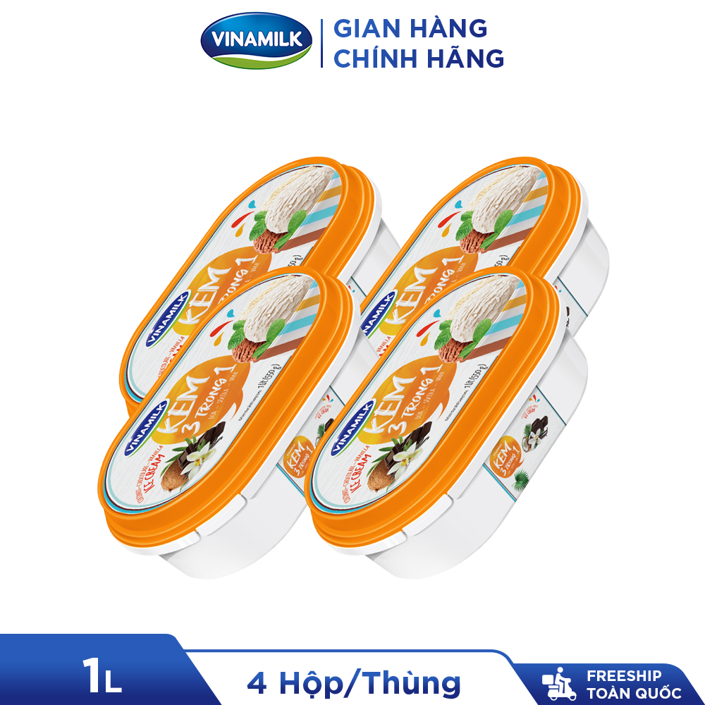 2 Hộp Kem Vinamilk Vani Hộp 450ml