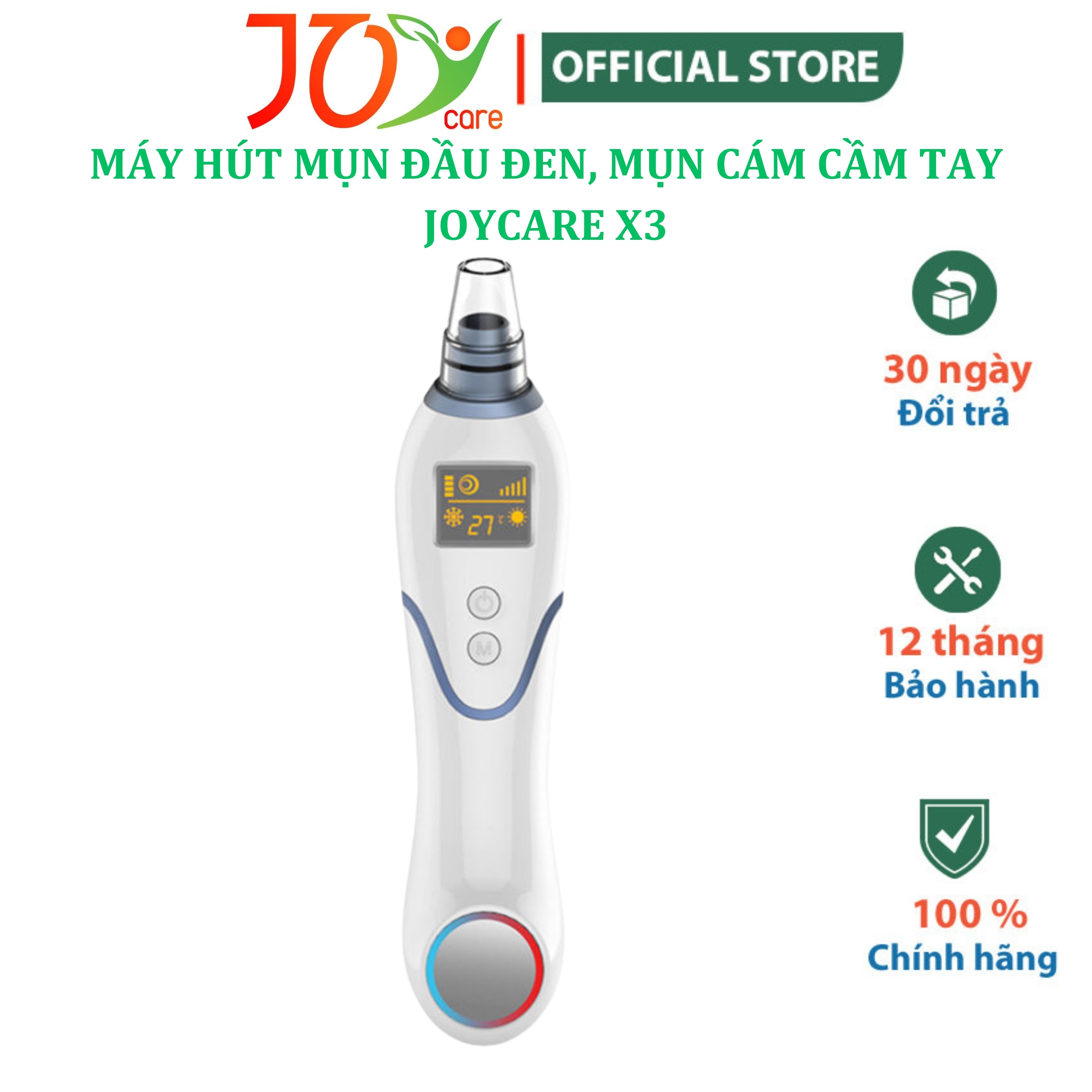 Máy hút mụn đầu đen, mụn cám cầm tay joycare x3