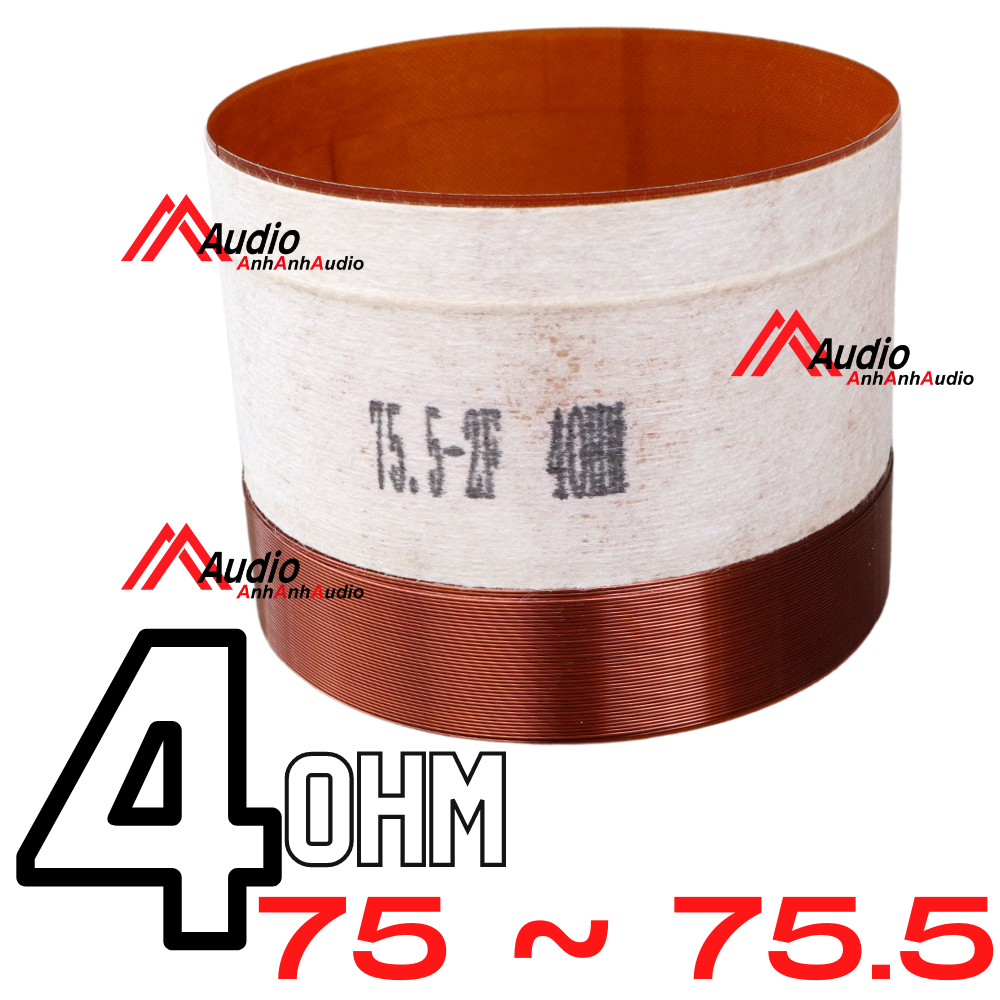 Coil 4 ôm 75 và 75.5 phíp bố giấy trắng spu cao cấp