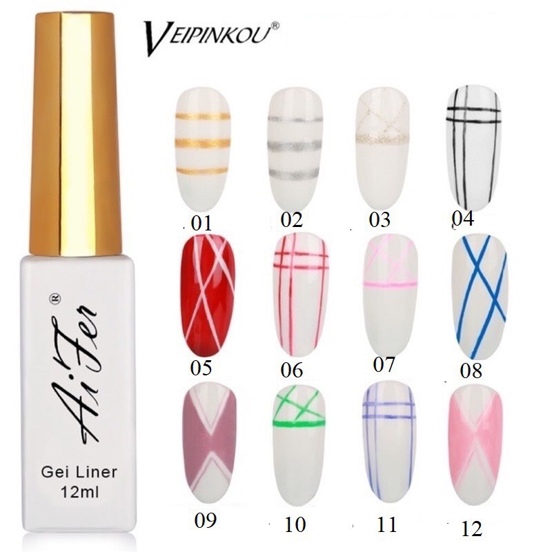 Sơn gel cọ nét Aifer siêu đặc 12ml