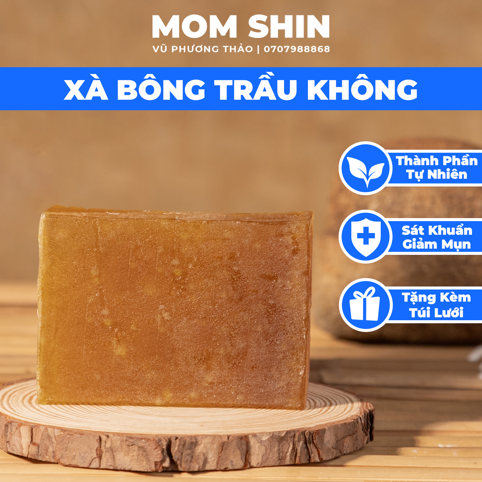 Xà bông trầu không MOM SHIN , xà bông tắm, xà bông sinh dược, xà bông thiên nhiên