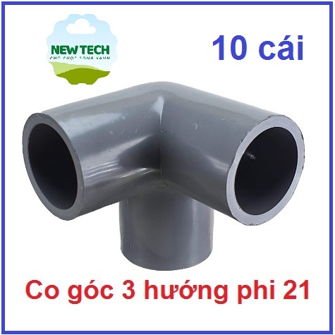 Set 10 cái Co góc 3 hướng phi 21 mm (nhựa PVC Siêu Thành ST)
