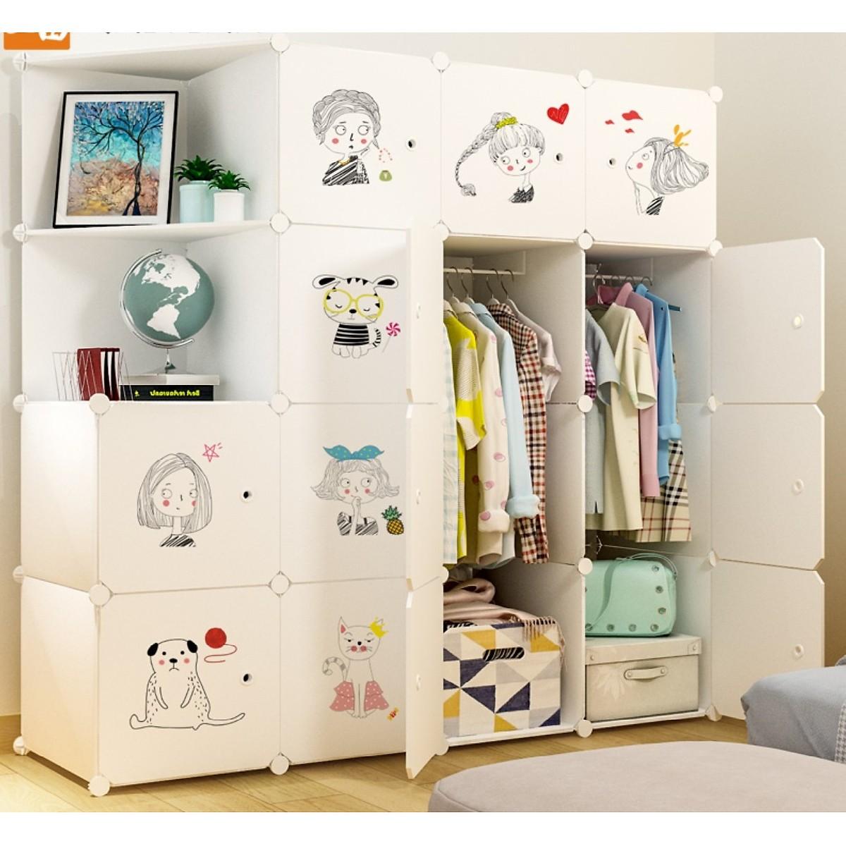 Tủ Nhựa  Lắp Ghép Đa Năng 16 Ngăn-14N2X