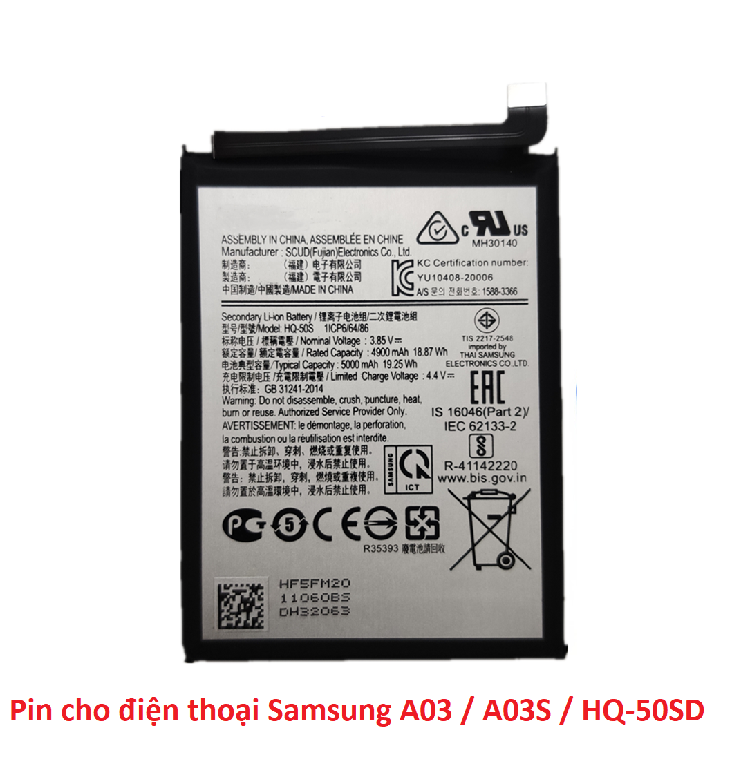 Pin cho điện thoại samsung a03 / a03s / hq-50sd