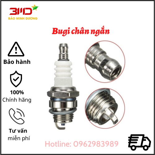 COMBO 5 BUGI CHÂN NGẮN DÙNG CHO ĐỘNG CƠ MÁY CẮT CỎ, ĐỘNG CƠ MÁY CƯA XĂNG, 2 THÌ/4 THÌ - Điện Máy Bảo Minh Dương