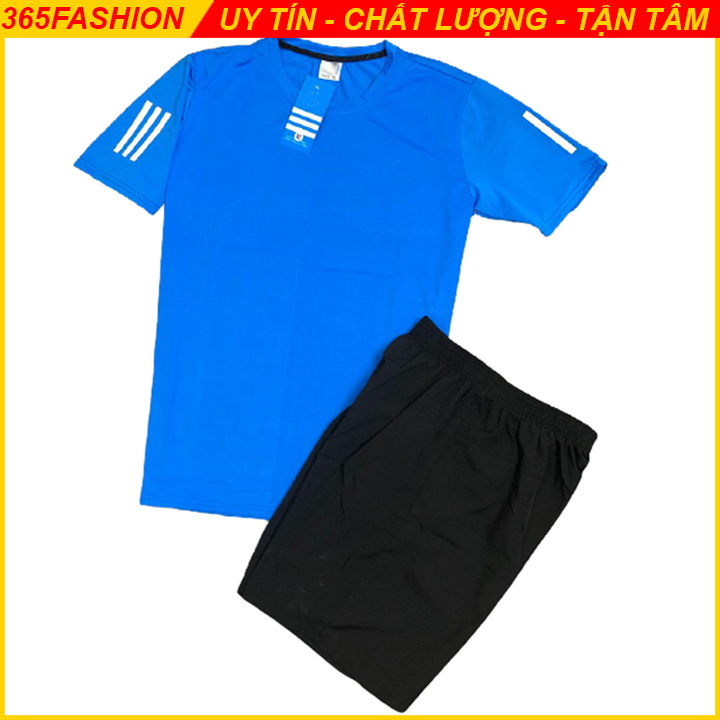 Bộ Thể Thao Nam CỔ TRÒN TRƠN, Vải Lạnh Co Dãn 4 Chiều, Cực Đẹp, Mềm, Mịn, Thoáng Mát, Giá Siêu Rẻ - 365fashion