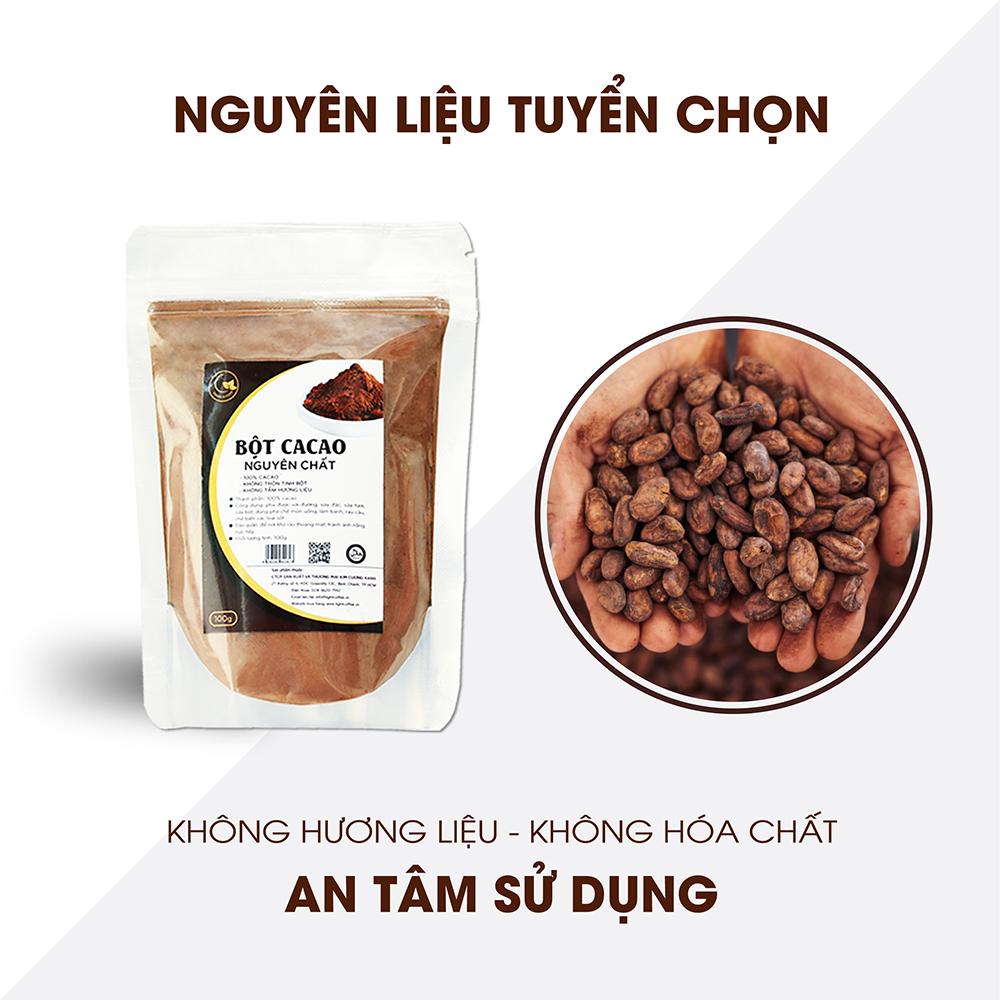 Cacao nguyên chất 100% - light ca cao - 100gr