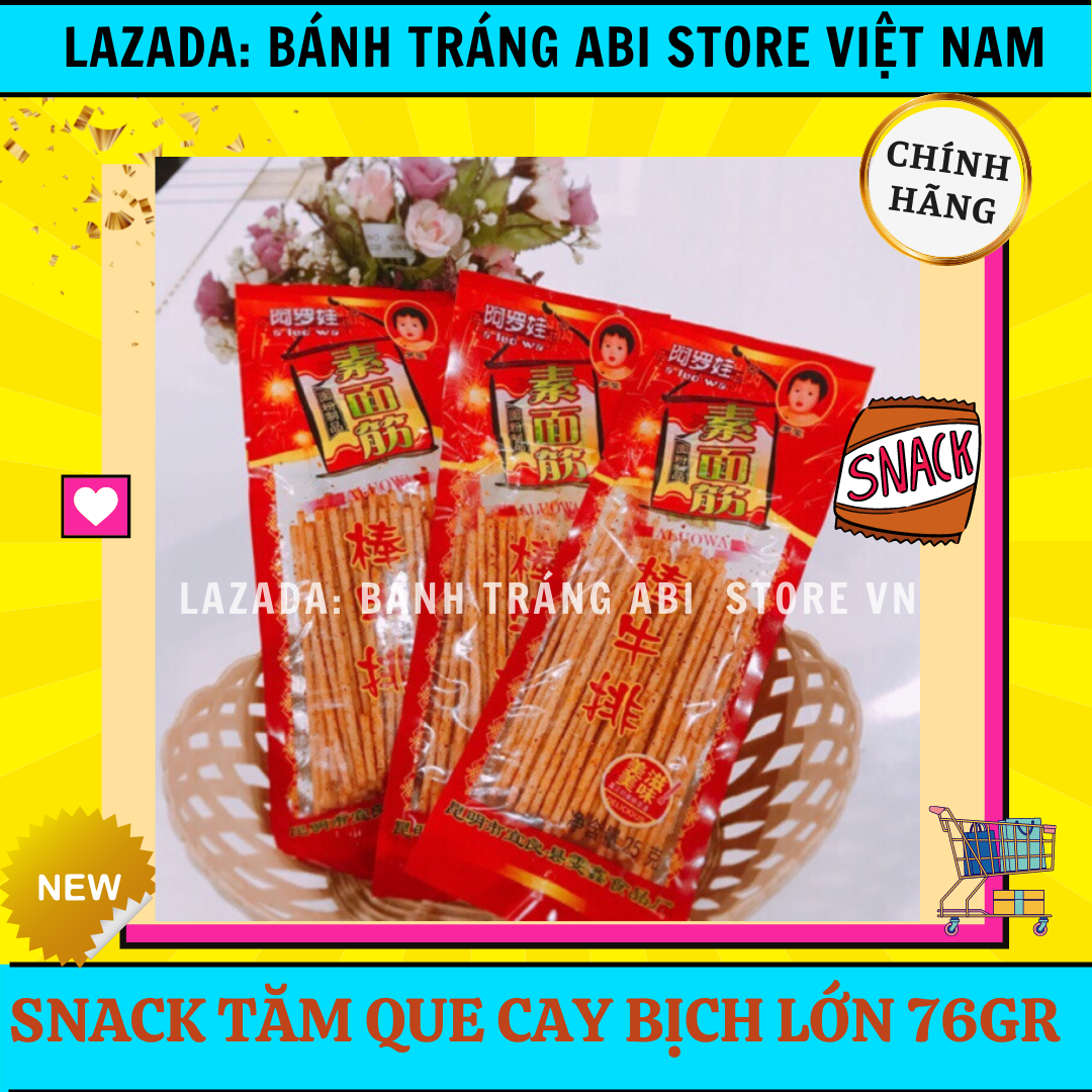[MÓN ĂN TUỔI THƠ] SNACK BIM BIM TĂM QUE CAY GÓI 25g và 76g