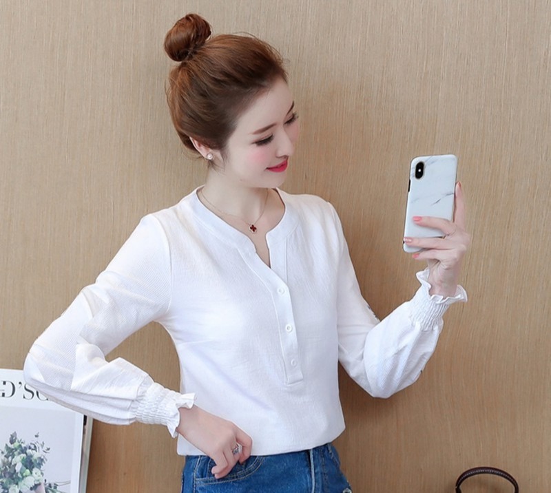 Áo sơ mi cổ trụ trang nhã - Lindashop