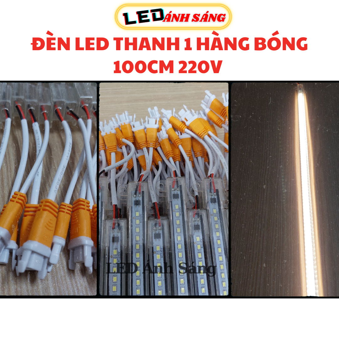 Đèn led thanh 1 hàng bóng 2835 220v siêu sáng 100cm