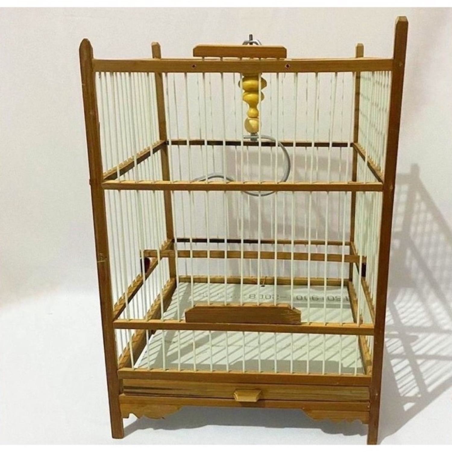 Khung lồng chim vành khuyên tự ráp trúc xử lí nan cáp quang giá rẻ kèm đủ phụ kiện