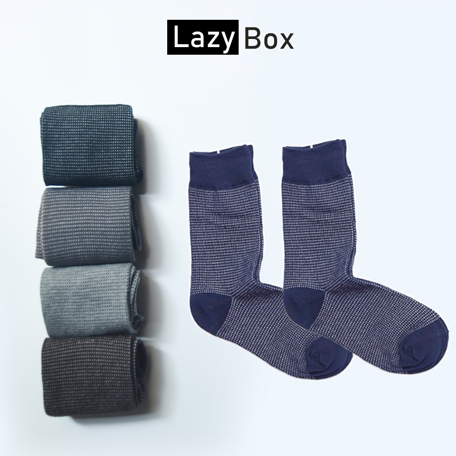 [ SET 5 ĐÔI ]- Tất dài nam chấm bi đi giày tây MM2 ( Hàng cao cấp)