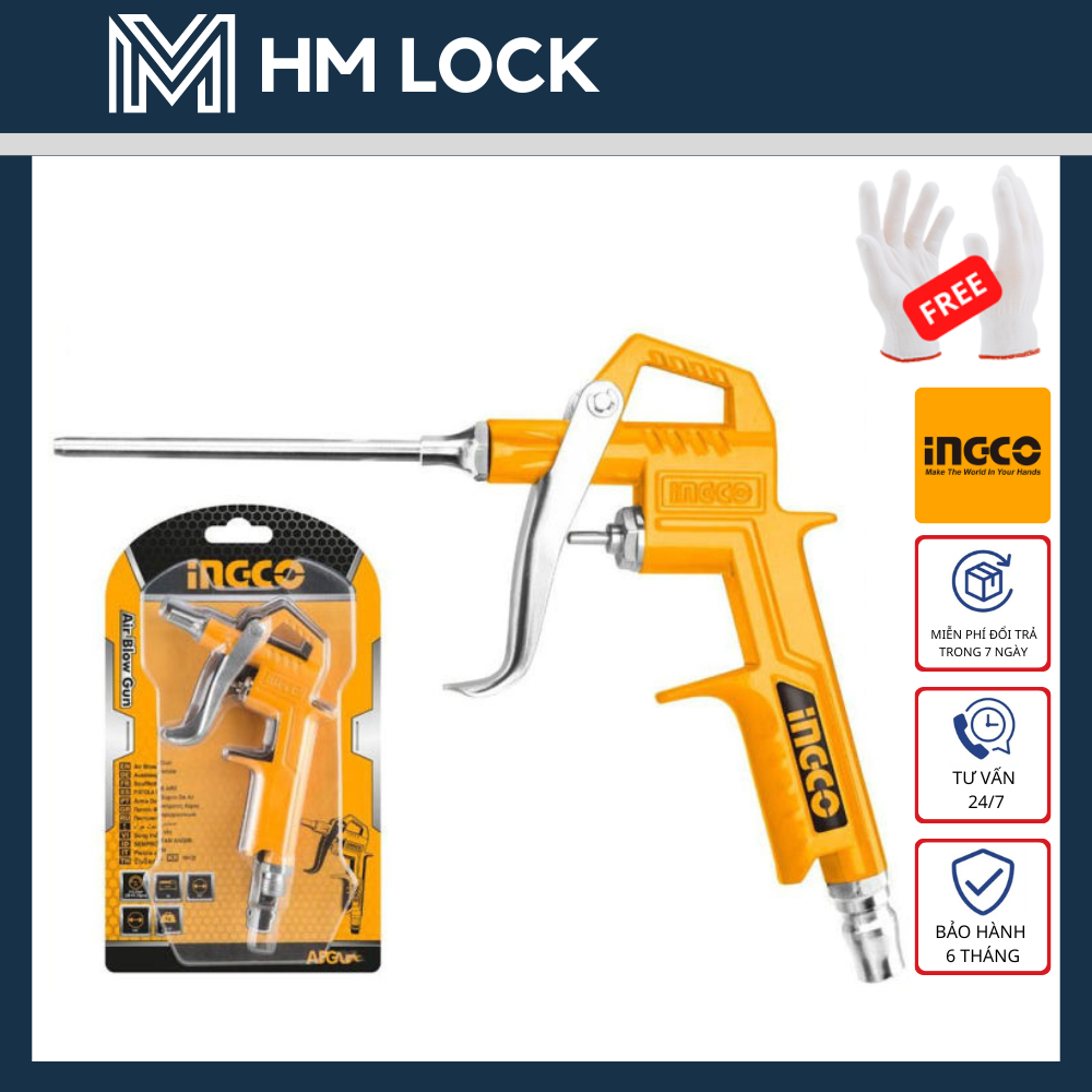 Dụng cụ thổi khí 80mm ingco - hàng chính hãng - abg081-3 - hm lock