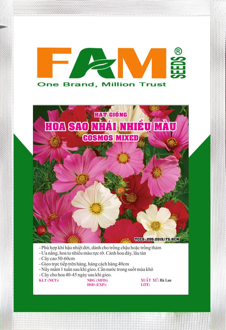 [HCM]Hạt Giống Hoa Sao Nhái Nhiều Màu (Cánh Đơn: Đỏ Hồng Trắng) - Gói 0.5gr (60-70 hạt)