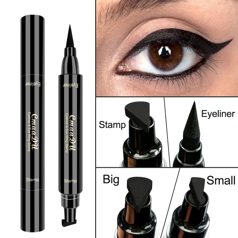 Bút kẻ mắt trang điểm cmaadu 2 đầu tiện dụng lâu trôi không thấm nước tập trang điểm ms79