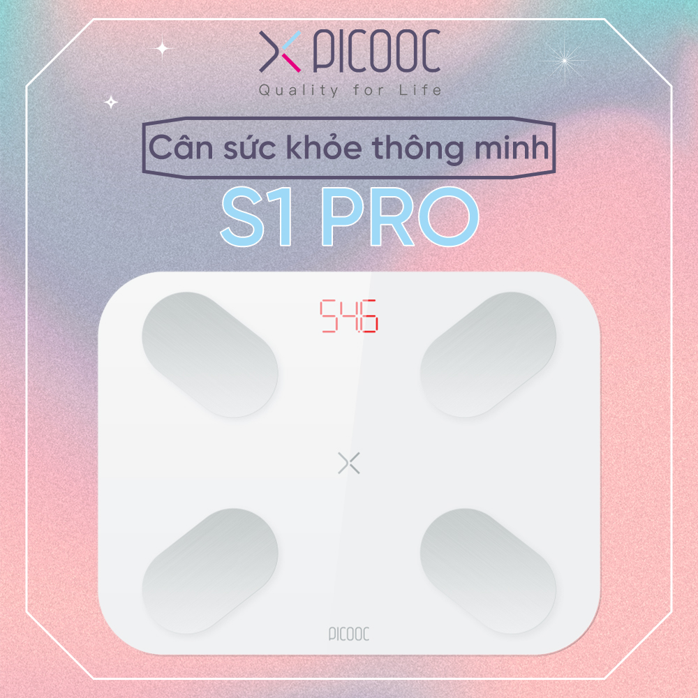 Cân sức khỏe thông minh PICOOC S1 Pro - Cân điện tử - Cân Phân tích 13 chỉ số cơ thể - Hàng chính hãng - Bảo hành 12 tháng - Kết nối Bluetooth với SmartPhone