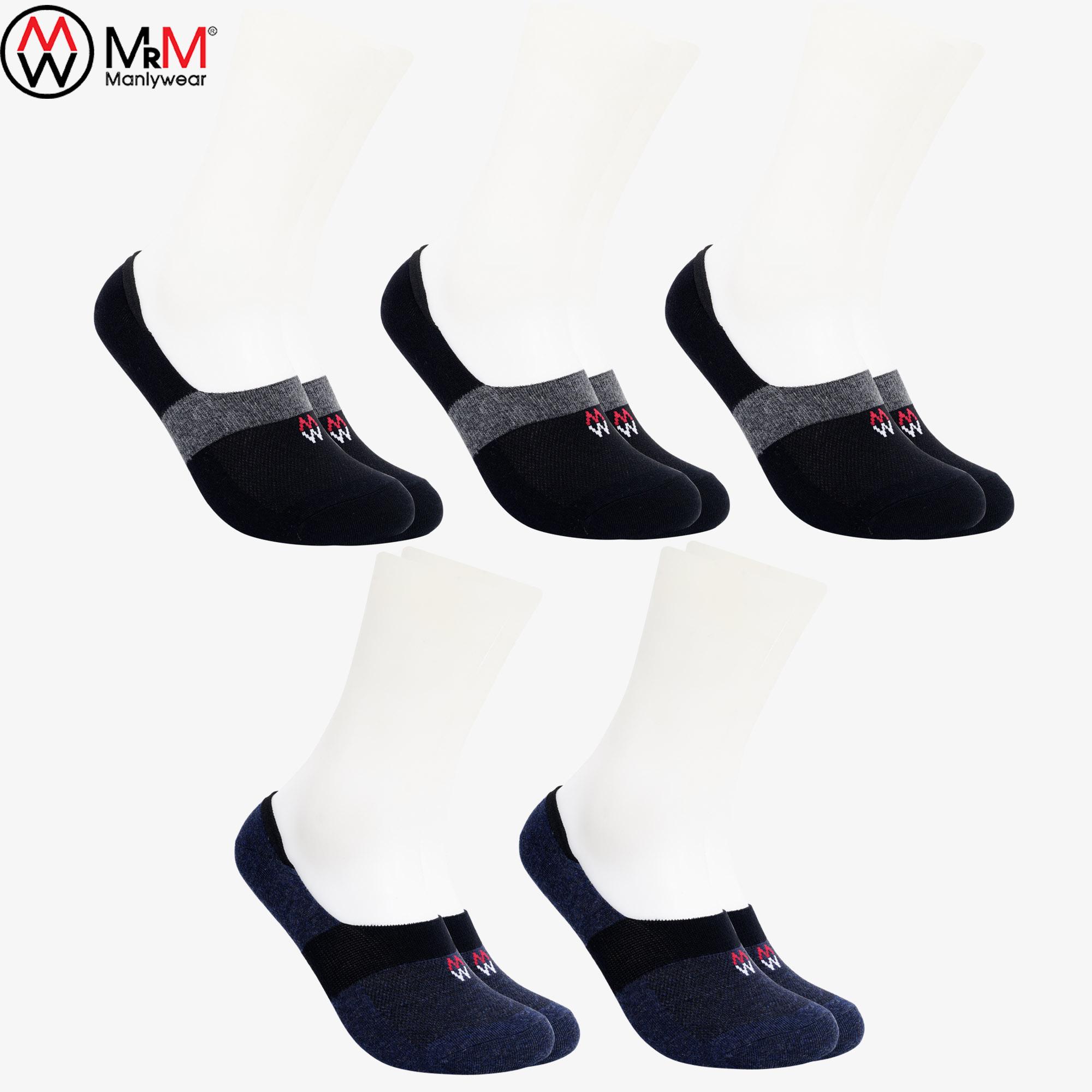 Combo 5 Đôi Tất Vớ Lười Nam, Sợi Cotton Cao Cấp Kháng Khuẩn Khử Mùi, Chống Hôi Chân, Silicon Chống Tụt Gót Chân Thương Hiệu MRM FASHION mix màu