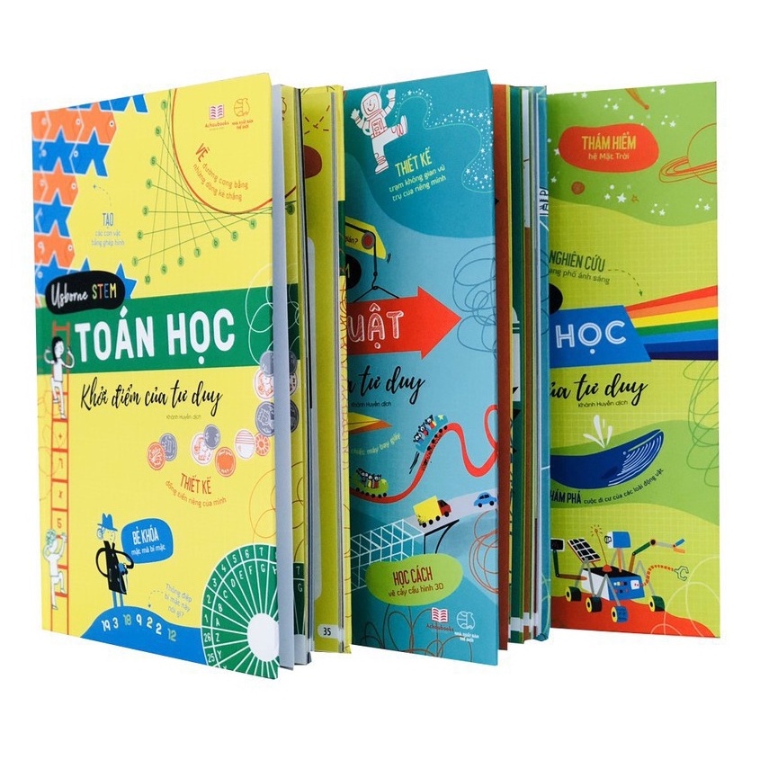 03 cuốn khởi điểm tư duy toán học, khoa học, kỹ thuật - cho trẻ từ 7 tuổi