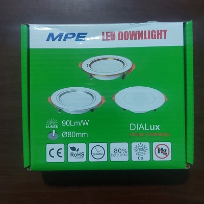 [HCM]ĐÈN LED ÂM TRẦN VIỀN VÀNG 9W MPE DLV-9 BẢO HÀNH 2 NĂM