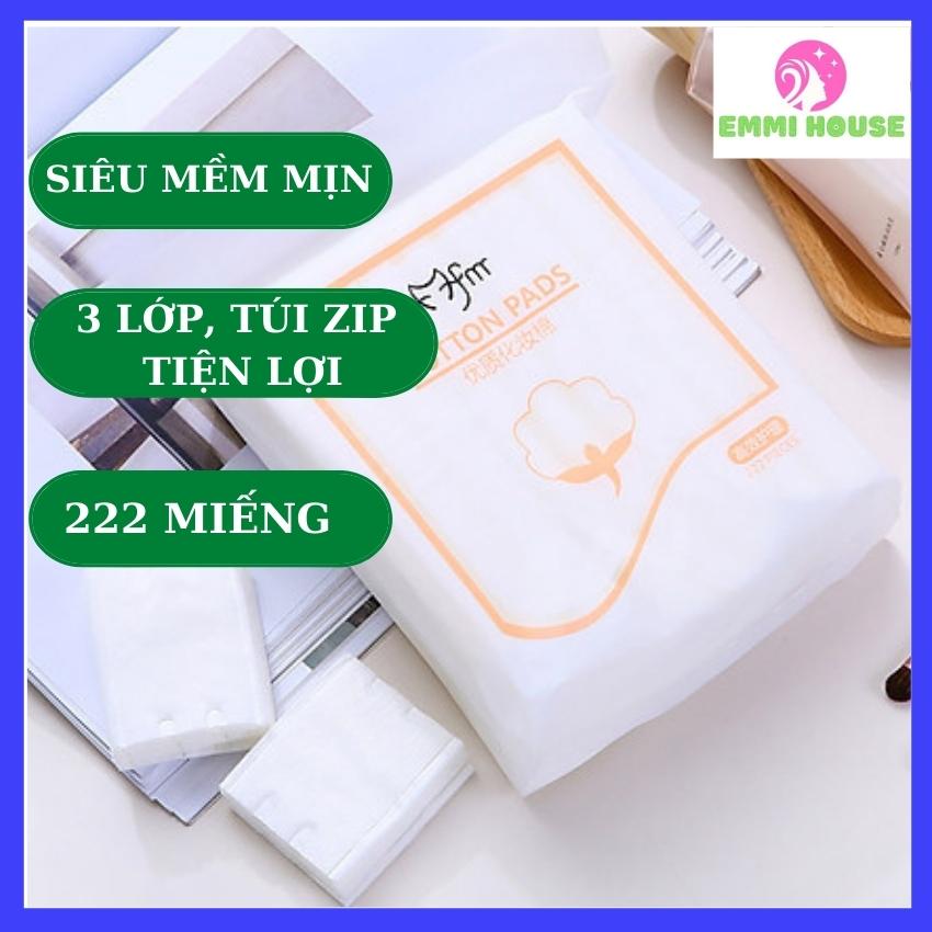 [HCM]Túi gồm 222 miếng Bông tẩy trang 3 lớp Cotton Pads